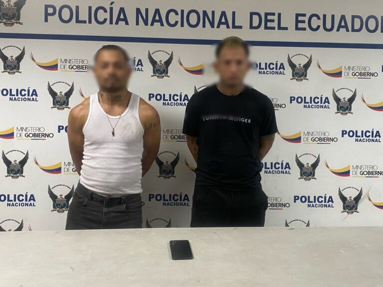 Dos presuntos secuestradores aprehendidos en el sur de Guayaquil