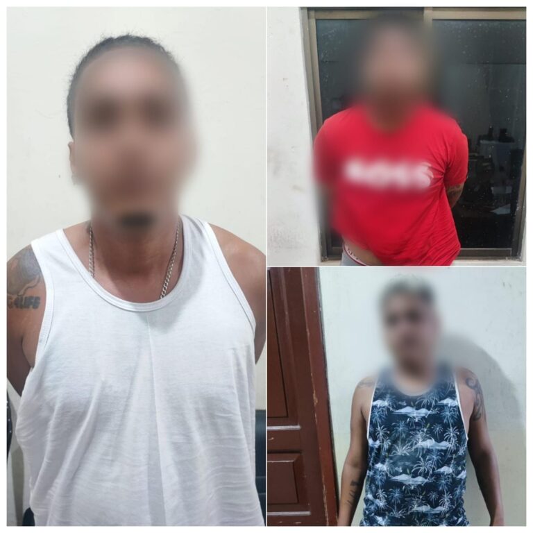 La Policía aprehendió a 03 sujetos integrantes del Grupo de Delincuencia Organizada “Los Águilas”