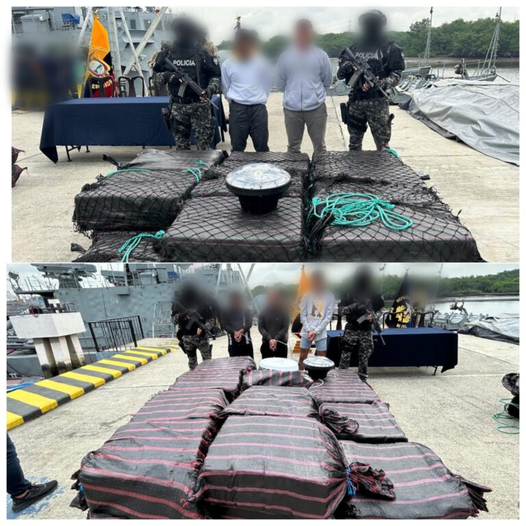 El Bloque de Seguridad logra la interdicción de dos lanchas con más de dos toneladas y media de droga, que tenían como destino Centroamérica
