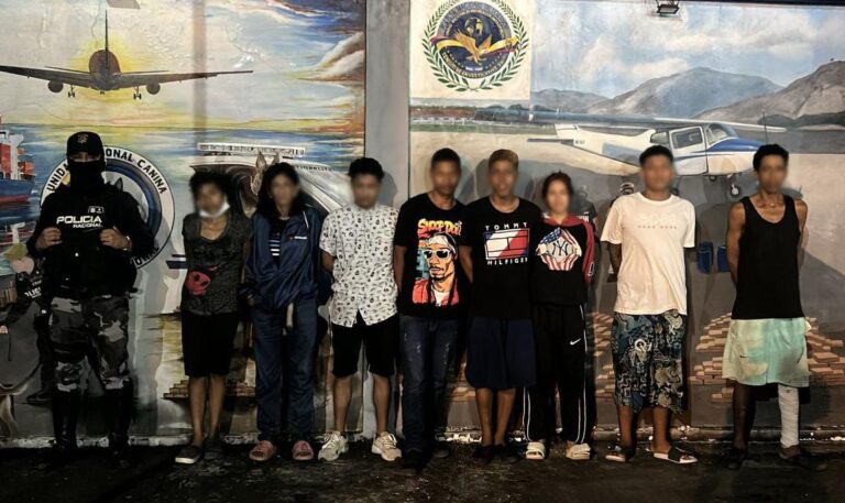 Ocho personas fueron aprehendidas por tráfico de drogas en Durán