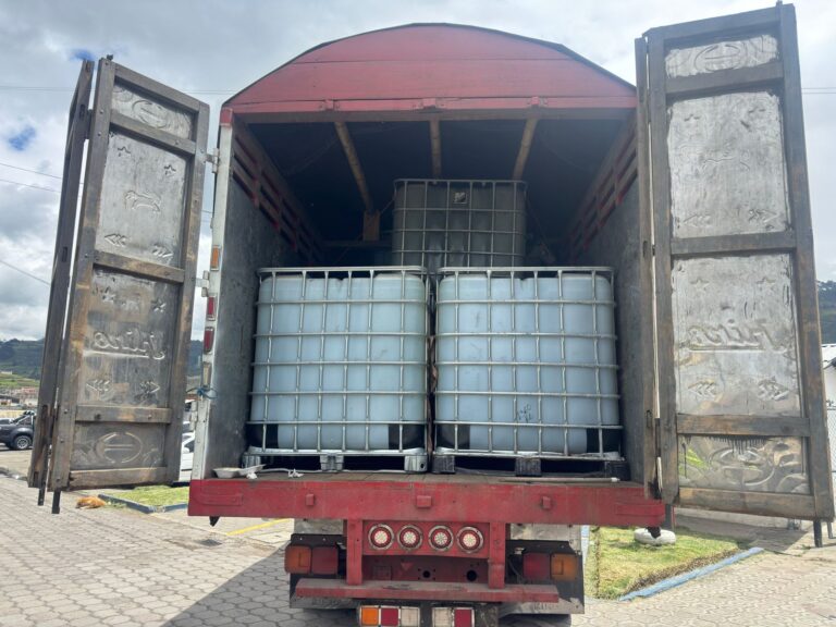 Policía aprehendió a una persona por presunto transporte ilegal de hidrocarburíferos en Chimborazo