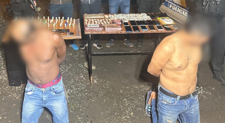 Dos aprehendidos presuntos implicados en narcotráfico y tenencia ilegal de armas en Orellana
