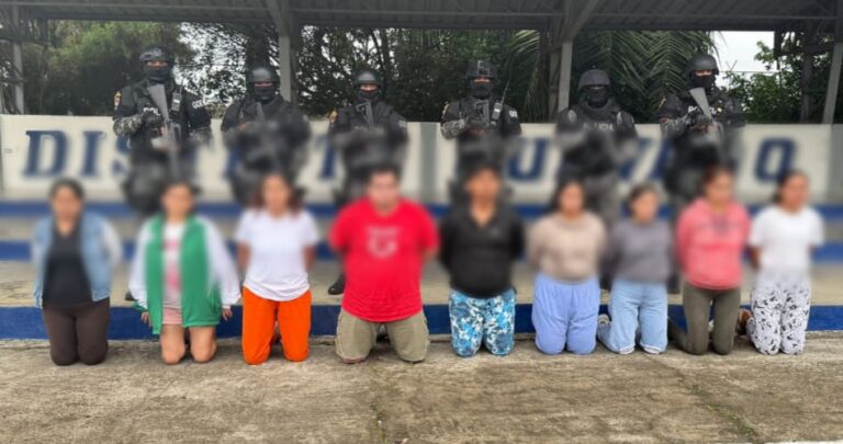 Diez presuntos extorsionadores fueron detenidos