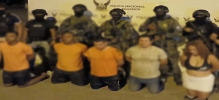 Policía aprehendió a cinco integrantes del GDOT “Los Tiguerones” por el delito de extorsión en Esmeraldas