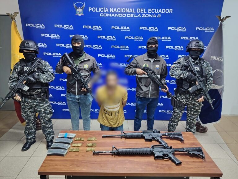 Policía Nacional aprehendió a un ciudadano por presunto delito de tráfico ilícito de armas de fuego