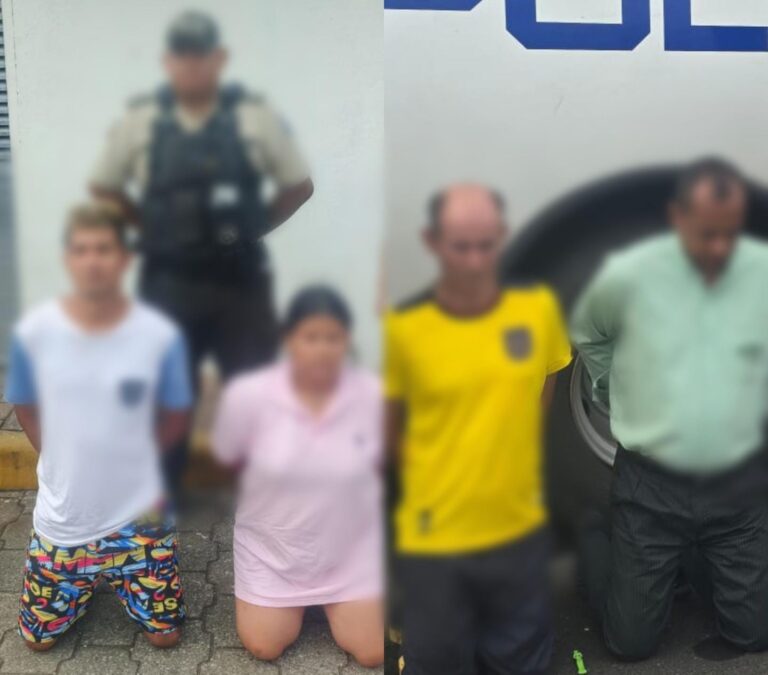 Cuatro ciudadanos aprehendidos por el delito de extorsión en Orellana y Los Ríos