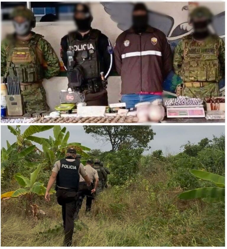 Operativo deshabilitó laboratorio de droga clandestino en Guayas