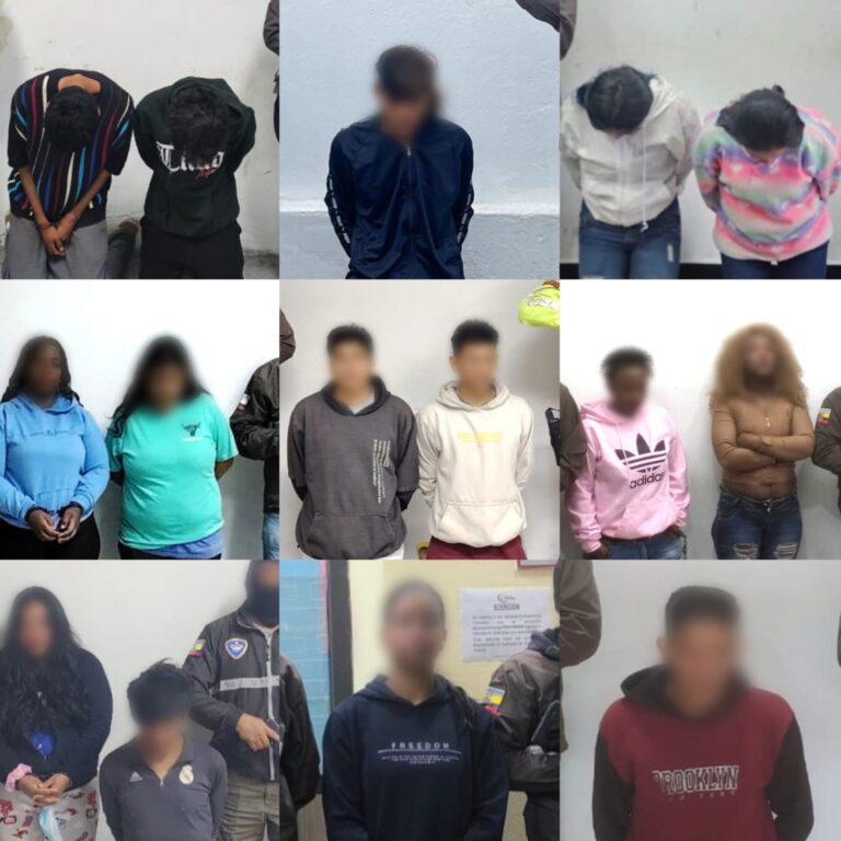 Quince aprehendidos por tráfico ilícito de drogas en Quito