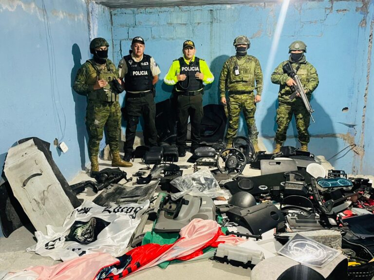 Policía Nacional desmanteló centro de acopio de autopartes robadas en Quito