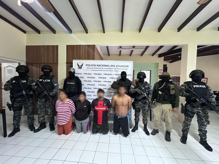 En Santa Elena se aprehendió a 4 individuos implicados en el delito de extorsión