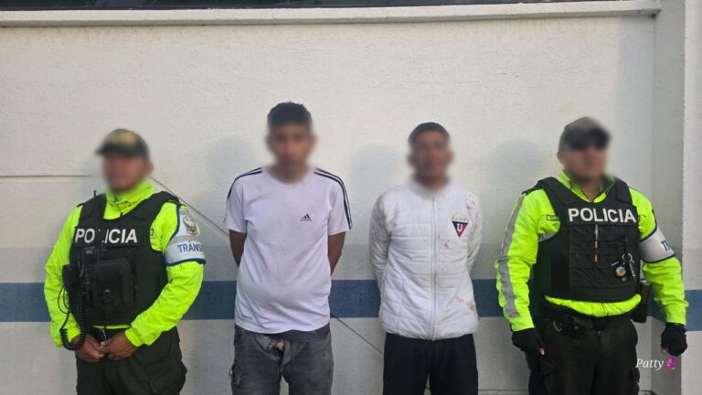 Dos ciudadanos fueron detenidos por robo a una ciudadana extranjera en Tambillo