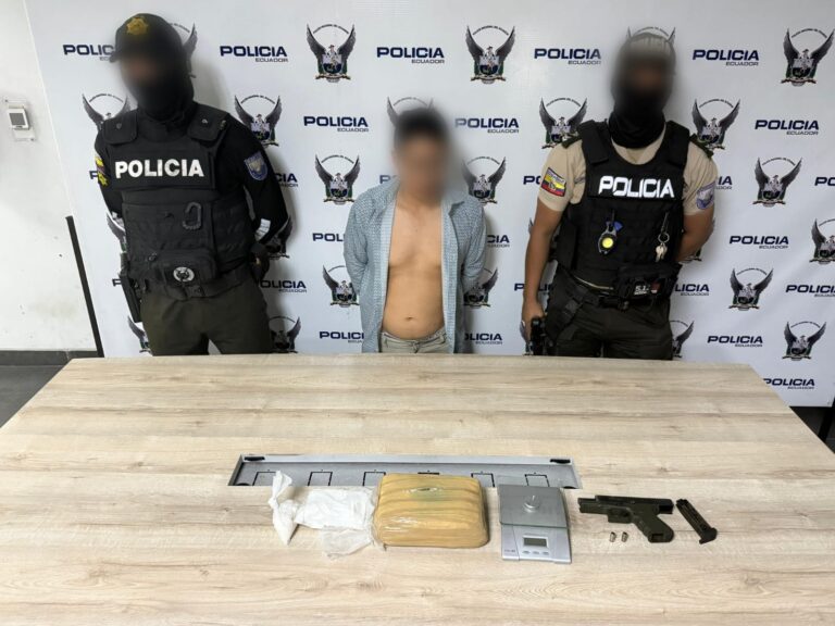 Policía Nacional capturó a un sujeto por tráfico de sustancias en Guayaquil
