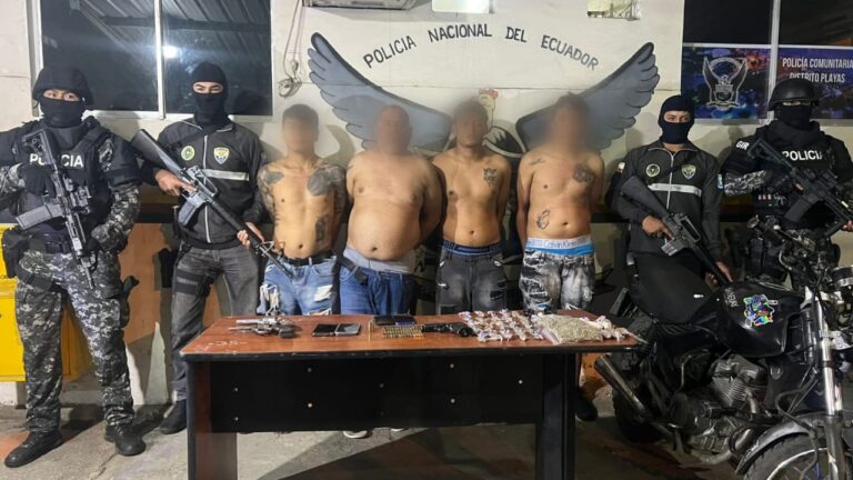 Afectamos al GAO “Los Choneros” con la aprehensión de cuatro integrantes en Playas