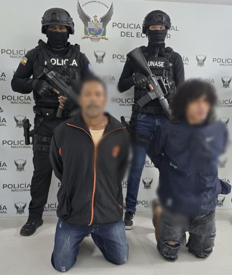 Dos ciudadanos fueron capturados por el delito de extorsión en Esmeraldas
