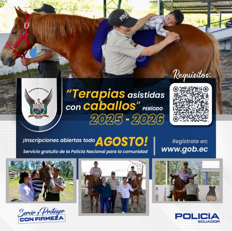 Policía Nacional impulsa la equinoterapia para mejorar la salud física, emocional, social y cognitiva de las personas con discapacidad