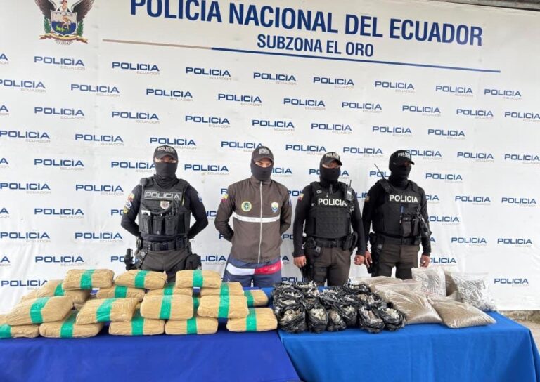 Policía decomisa 30 kilos de sustancias ilícitas en Machala