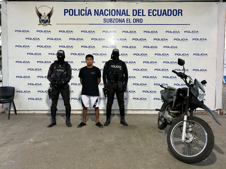 Policía captura a presunto implicado en un asesinato en Machala