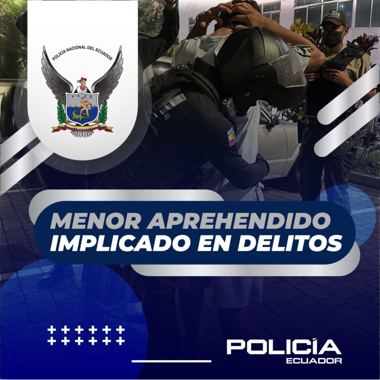 Policía Nacional aísla a adolescente por presunto expendio de droga en Esmeraldas