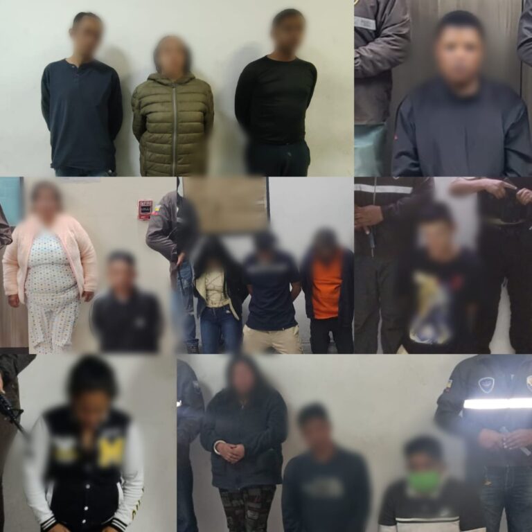 14 sujetos capturados por tráfico de drogas en Quito