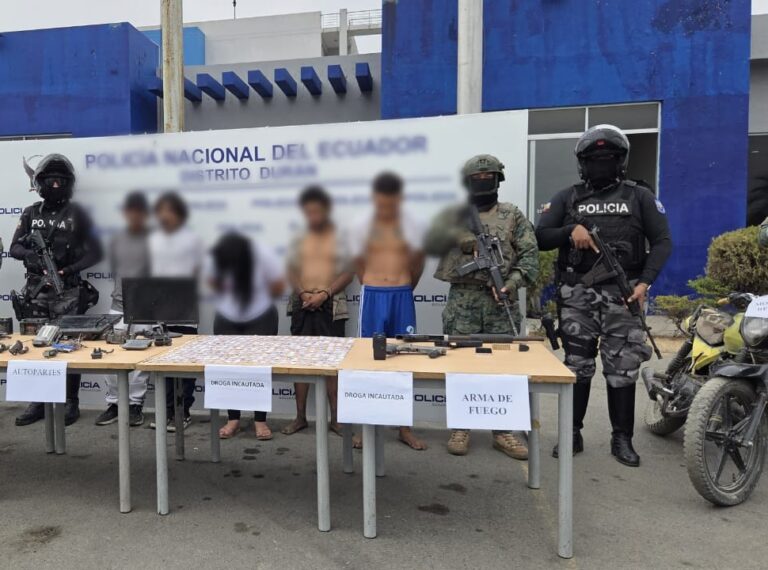 Golpe al crimen organizado en Durán: Policía detiene a 10 presuntos miembros de GAO’s en operativo “Tormenta 34″