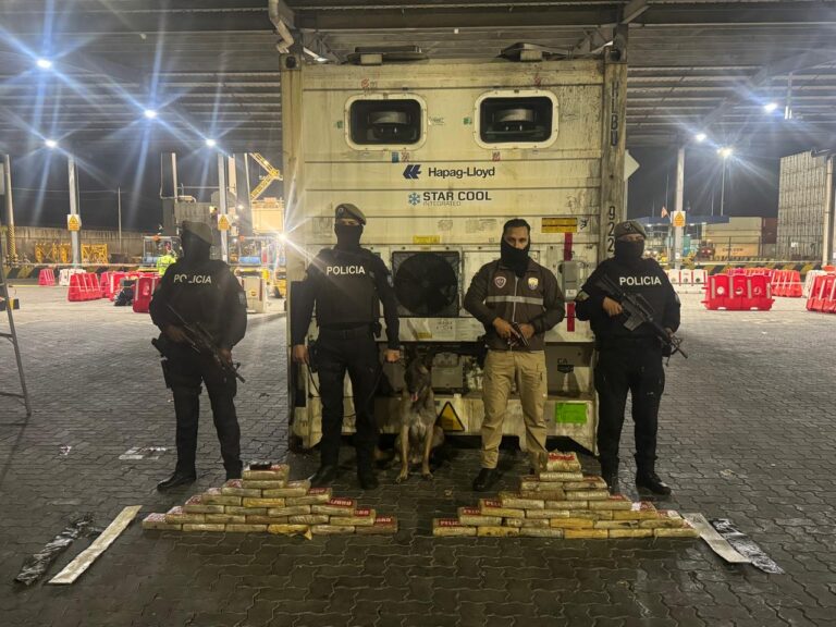 Policía Nacional incautó 45 kilos de droga en Guayaquil