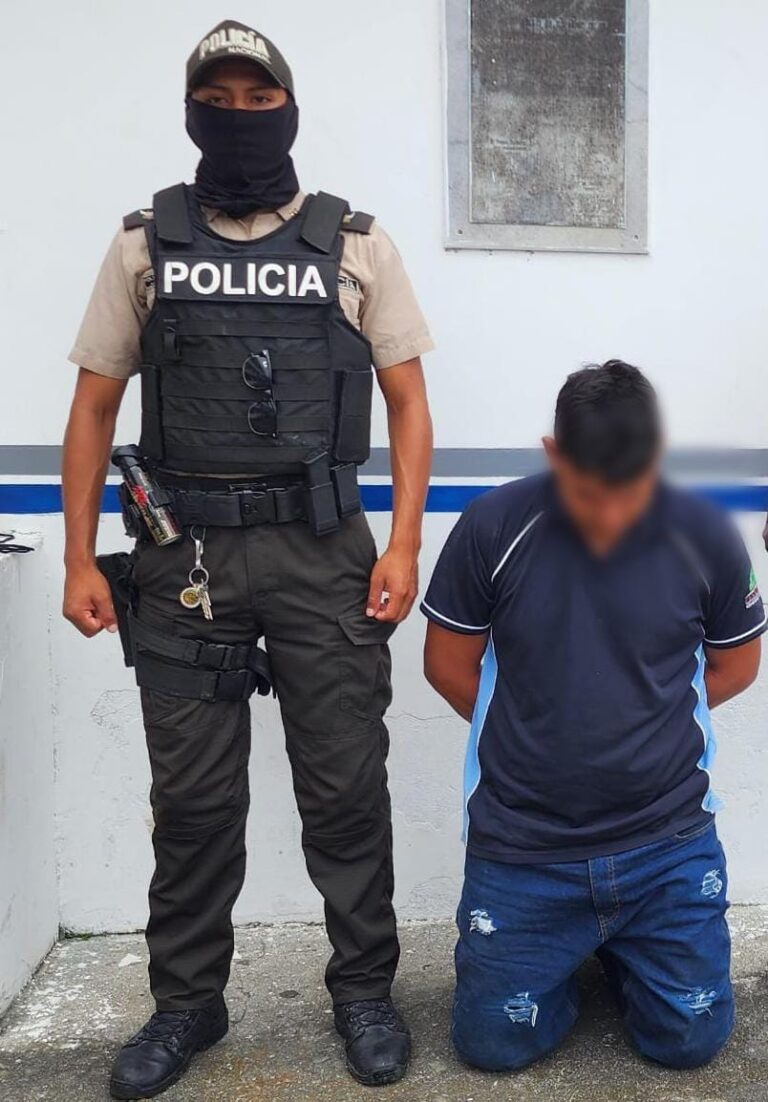 Policía Nacional aprehendió a un ciudadano por el delito de homicidio en Esmeraldas