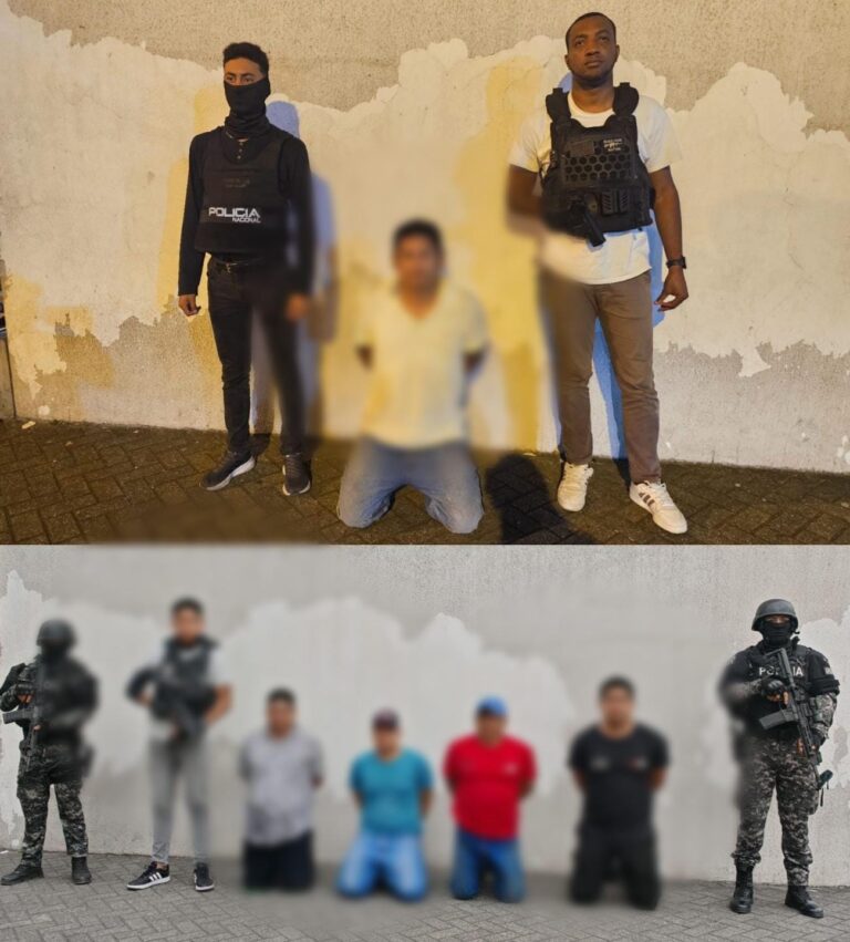 Policía Nacional liberó una víctima de secuestro y aprehendió a cinco integrantes del GDOT “Los Tiguerones” por este delito en Guayaquil