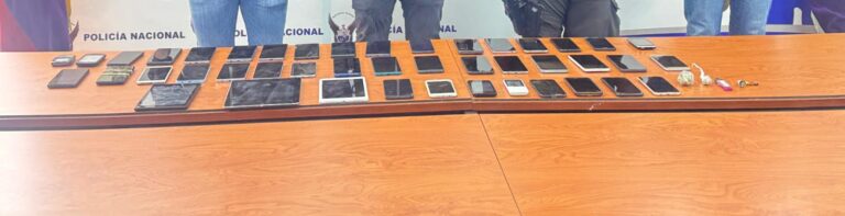 Operativo Antidelincuencial en Ambato dejó teléfonos decomisados