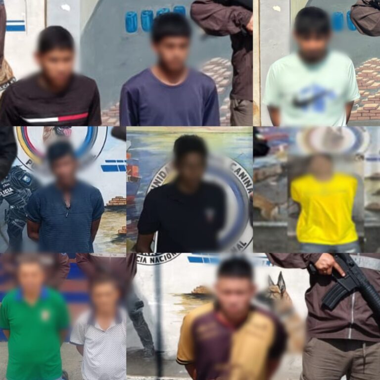 Nueve presuntos microtraficantes fueron capturados en Guayaquil