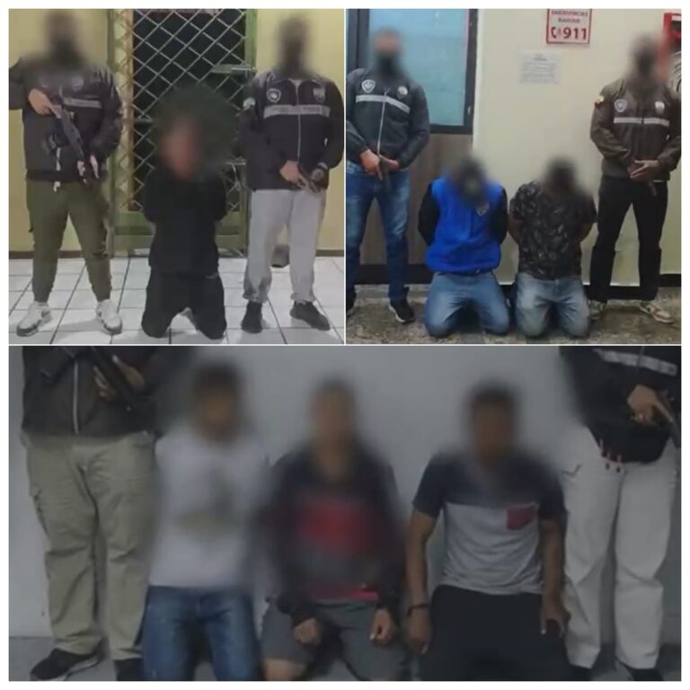 Seis sujetos capturados en operativos contra el tráfico de drogas en Cañar y Quito