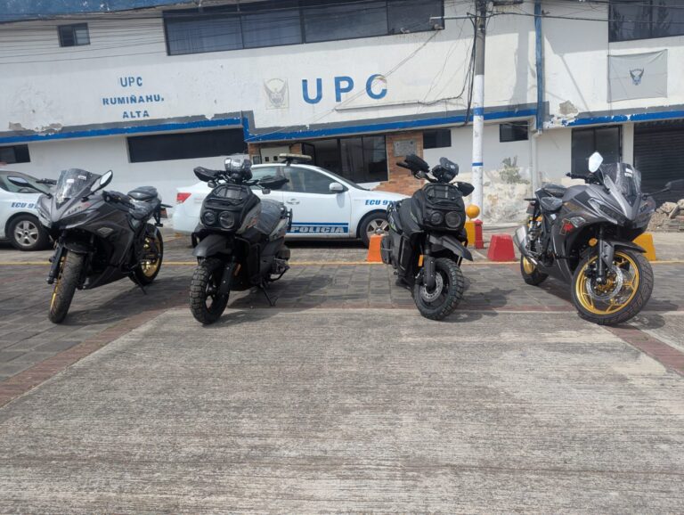Policía Nacional recupera 4 motos con reporte de robo