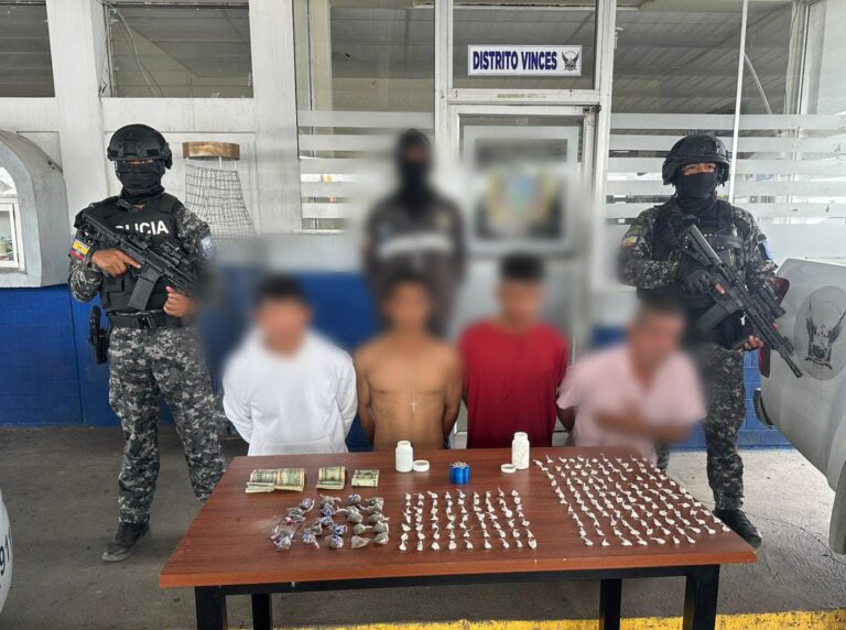 Cuatro presuntos integrantes de “Los Choneros” fueron capturados en Los Ríos