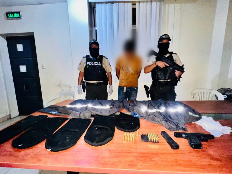 Se aprehendió a un individuo con arma de fuego y munición en Ventanas