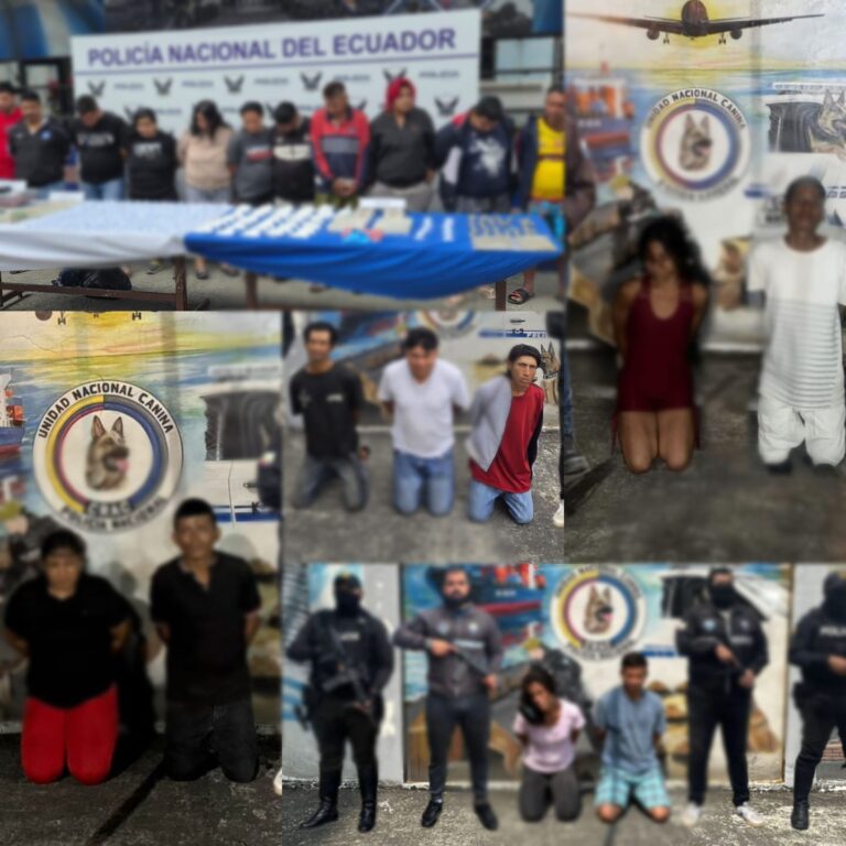 Policía Nacional aprehendió a 22 ciudadanos con drogas y municiones Guayaquil