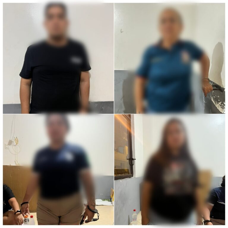 Cuatro sujetos capturados por tenencia y porte ilegal de armas de fuego en Manabí