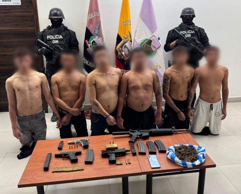 Seis presuntos integrantes de «Los Choneros» fueron capturados tras hecho violento