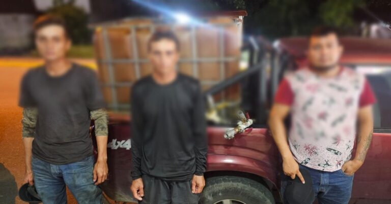 Policía Nacional aprehendió a tres ciudadanos por tráfico de hidrocarburos en Sucumbíos