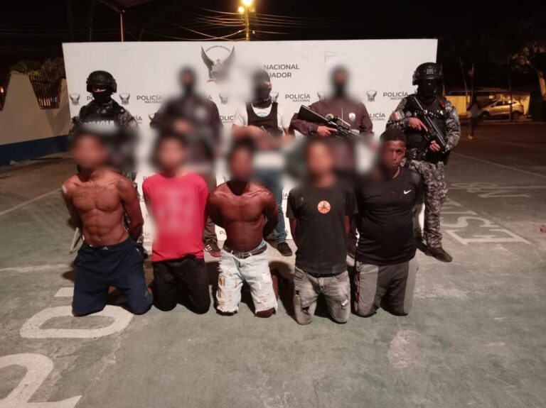 Cinco integrantes del GDOT “Los Tiguerones” fueron aprehendidos en Esmeraldas
