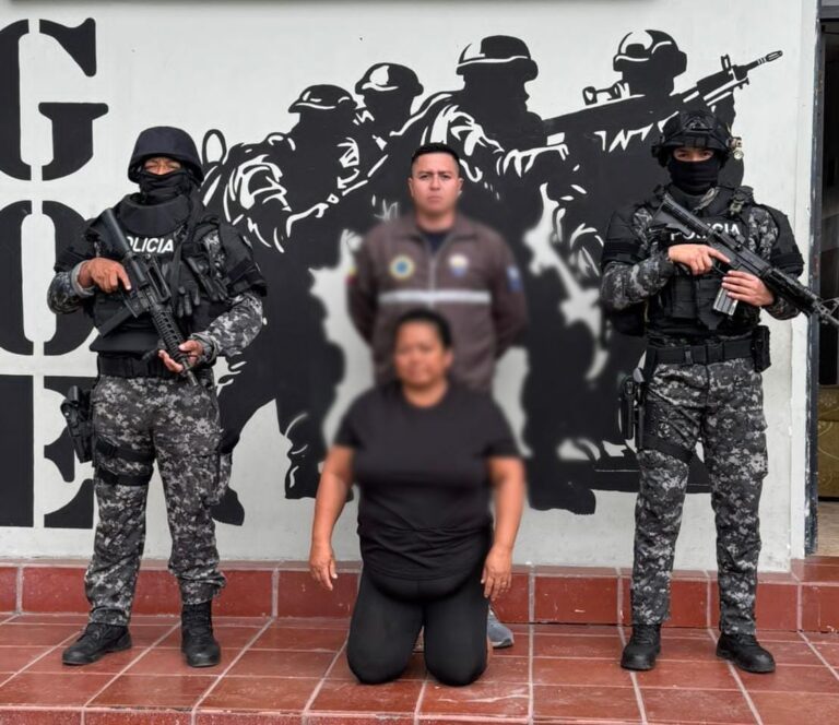 Policía Nacional capturó a una ciudadana por el delito de tráfico de drogas en Los Ríos