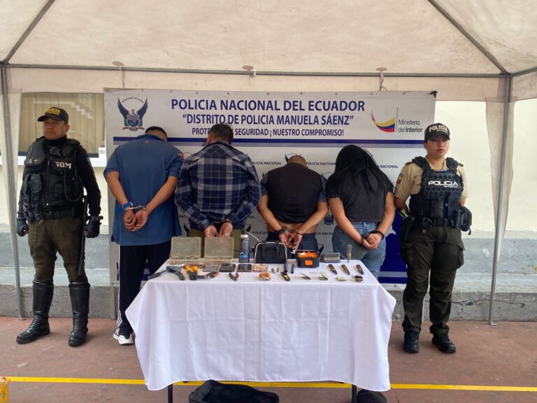 Policía Nacional aprehende a cuatro personas relacionadas con presunto delito de receptación
