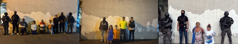 Policía aprehende a 10 presuntos vacunadores durante operativos en Guayaquil y Samborondón