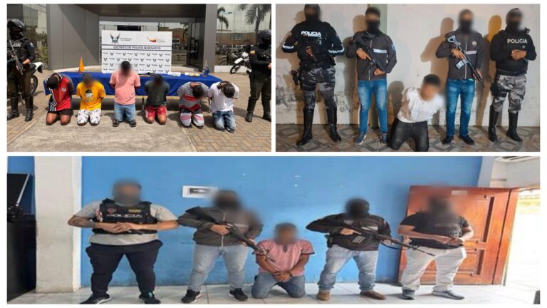 10 presuntos integrantes de ‘Los Lobos’ y ‘Los Choneros’ fueron aprehendidos tras operativo ‘Apolo 13’ en Los Ríos