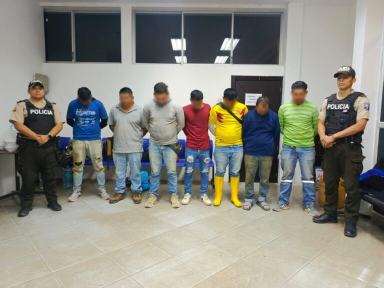 Aprehensión por presunto delito de actividades ilícitas mineras
