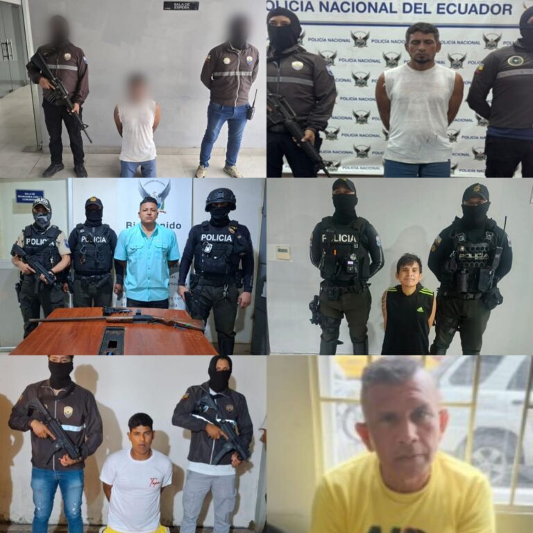 Operativo “Apolo 14” dejó 07 aprehendidos y armamento incautado en Los Ríos