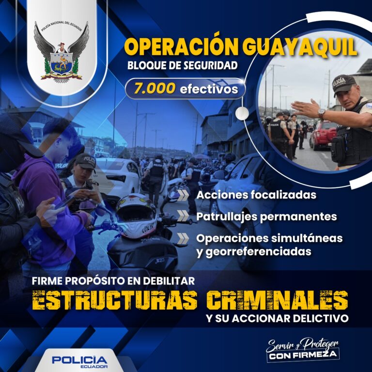 Reforzamos el despliegue operativo contra el crimen organizado en la provincia del Guayas
