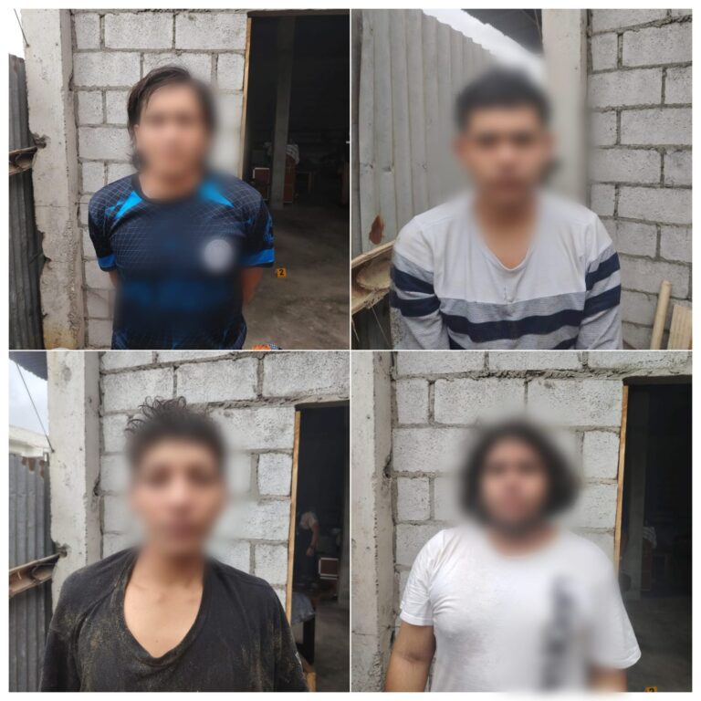 CUATRO PRESUNTOS INTEGRANTES DEL GAO “LOS LOBOS” APREHENDIDOS EN NARANJITO, GUAYAS