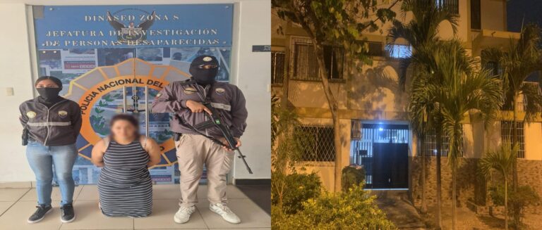 Policía aprehende a presunta matricida en el norte de Guayaquil
