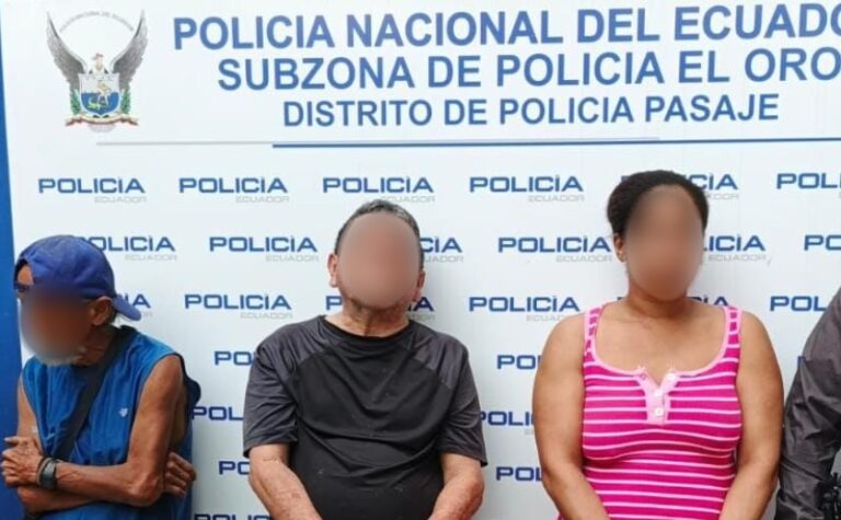 Tres sujetos capturados por tráfico ilícito de drogas en El Oro