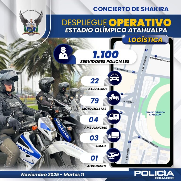 Operativo policial asegura el orden público durante el último día de concierto de Shakira