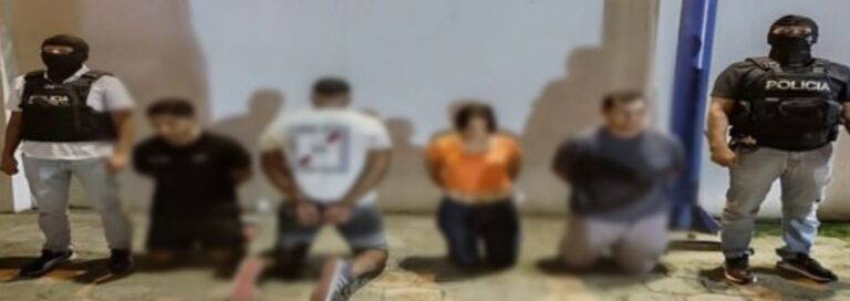 Cuatro ciudadanos aprehendidos por el delito de extorsión en Los Ríos